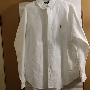 Mens white button down shirt
